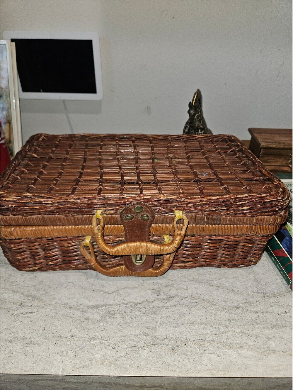 Vintage picnic basket